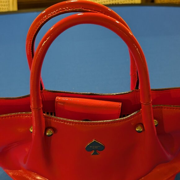 Kate Spade Patent Leather Handbag / Tote Bag - Pink - Picture 3 of 10